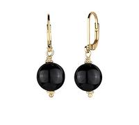Elli-boucles d'oreilles femme-argent 925/1000, 0302831815-pierre onyx noir
