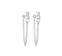 Elli Boucles d'Oreilles Femme Chaînes Tendance Filigrane avec Cristaux en Argent Sterling 925