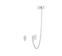 Elli Boucles d'Oreilles Femme Clamp Asymétrique en Argent Sterling 925