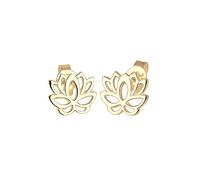 Elli - Boucles d'Oreilles - Femme - Fleur de lotus - Plaqué or - 0305930316