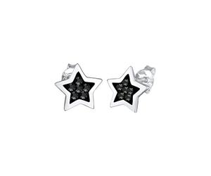 Elli Boucles d'Oreilles Femme Motif de l'Étoile et Moderne avec Cristaux en Argent Sterling 925