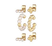 Elli Boucles d'Oreilles Femmes Clous d'oreilles Boules Set Earcuff