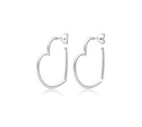 Elli Boucles d'Oreilles Femmes Créoles Cœur Filigrane en Argent Sterling 925