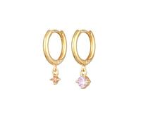Elli Boucles d'Oreilles Femmes Créoles Pendentif Solitaire