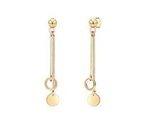 Elli Boucles d'Oreilles Femmes Pendentif d'oreilles Chaîne Cercle Bâton Géo Basique en Argent Sterling 925