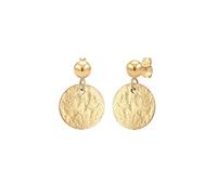 Elli Boucles d'Oreilles Femmes Pendentif d'oreilles Plaquette Martelé Vintage Look Antique en Argent Sterling 925