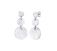 Elli Boucles d'Oreilles Femmes Pendentif d'oreilles Rétro Plaquette Vintage Organique en Argent Sterling 925 Plaqué Or