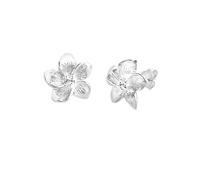 Elli Boucles d'Oreilles Fleur frangipanier cristaux fleur en argent