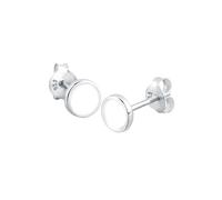 ELLI Boucles d'oreilles 'Geo' argent / blanc, Taille One Size