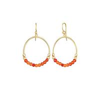Elli Boucles d'Oreilles Ohrhänger Edelstein Achat Perlen Boho 925 Silber