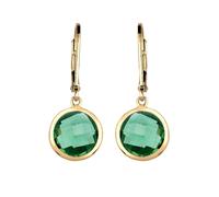 ELLI Boucles d'oreilles 'Quarz' or / émeraude, Taille One Size