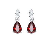 ELLI Boucles d'oreilles rouge ru rgent / transparent, Taille One Size