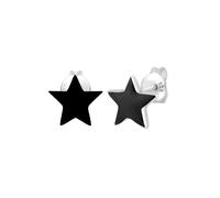 Elli - Boucles d'Oreilles - Femme - Argent - 925/1000 - Émail - Noir - 303892712