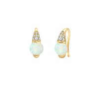 Elli Boucles d'Oreilles Vintage Perles avec Opale Synthétique et Cristaux Boucles d'Oreilles Femme-(925/1000) Argent