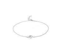 Elli Bracelet de Cheville Femme Pendentif Coeur Uni en Argent Sterling 925