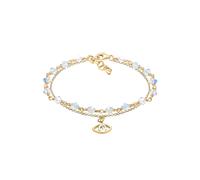 ELLI Bracelet 'Evil Eye' bleu clair / or / transparent, Taille 16