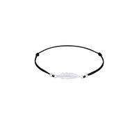 ELLI Bracelet 'Feder' noir / argent, Taille 16