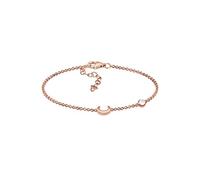 Elli Bracelet femme croissant étoile filigrane avec pierre de lune en argent sterling 925 plaqué or, Métal Argent sterling, Pierre de lune