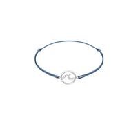 Elli Bracelet Femmes Vague Plage Maritime Nylon Bleu Tendance en argent sterling 925