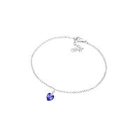 ELLI Bracelet 'Herz' bleu violet / argent, Taille 20