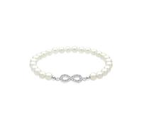 Elli Bracelet Infini Amour Bracelet Femme - (925/1000) Argent Cristal Perles d'Eau Douce