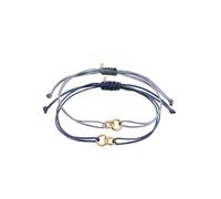 ELLI Bracelet 'Infinity' bleu foncé / violet pastel, Taille 16