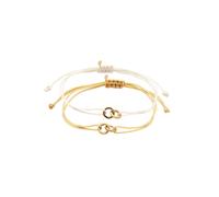 ELLI Bracelet 'Infinity' curry / or / blanc, Taille 16