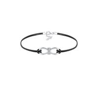 ELLI Bracelet 'Infinity' noir / argent, Taille 18