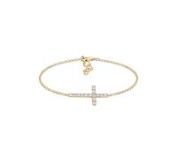 ELLI Bracelet 'Kreuz' or / transparent, Taille 16