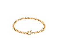 Elli Bracelet Bracelet Chaîne Basic avec fermeture à barre en argent 925 sterling plaqué or pour femmes