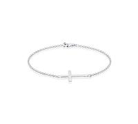 Elli Bracelet pour femme en forme de croix en argent sterling 925 plaqué or rose, 170, Argent sterling Métal, Sans