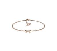 Elli - Bracelets - Chaîne et gourmette Noeud Plaqué Or Rose- Argent 925/1000