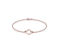 Elli Bracelets Chaîne et Gourmette Trèfle Plaqué Or