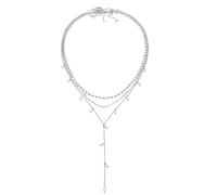 ELLI Chaîne argent / blanc perle, Taille 42
