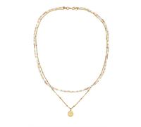 ELLI Chaîne bleu clair / or / rose, Taille 42