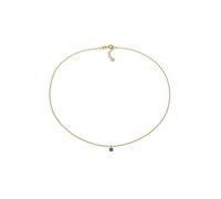 ELLI Chaîne 'Choker' or / émeraude, Taille 36