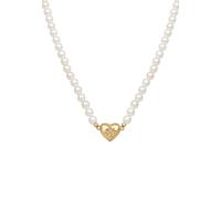 ELLI Chaîne 'Edelweiss Herz' or / blanc naturel, Taille 40