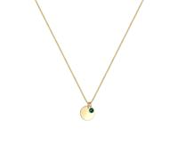 ELLI Chaîne 'Geburtsstein' or / vert foncé, Taille 45