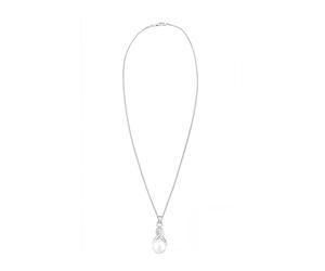 ELLI Chaîne 'Infinity' argent / blanc perle, Taille 45