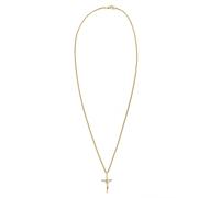 Elli Collier Femme Croix Religion 925 Argent Plaqué Or