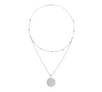 ELLI Chaîne 'Layer' argent / blanc, Taille 40