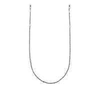 ELLI Chaîne noir / argent / blanc perle, Taille 60