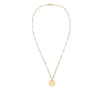 Elli Collier Femmes Boule Pendentif Plaquette Martelé en Argent Sterling 925 Plaqué Or