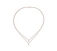 ELLI Chaîne 'Plättchen' or rose / transparent, Taille 40