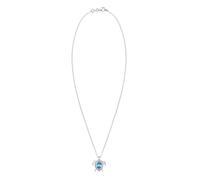 ELLI Chaîne 'Schildkröte' bleu / argent, Taille 45