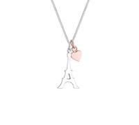 Elli Collier Femme Tour Eiffel Coeur - (925/1000) Argent