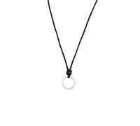 Elli - Collier Femme - Argent 925/1000 - Cuir - 45cm
