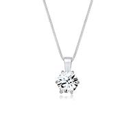 Elli Collier Femme Char Solitaire Scintillant Cristal Argent massif 925