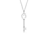 Elli Collier Femme Clé d'amour en Argent Sterling 925