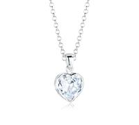 Elli Collier Femme Coeur Amour avec Zircone - (925/1000) Argent